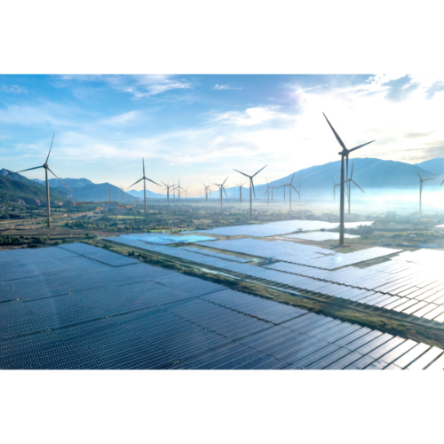 Solarmodule und Windräder